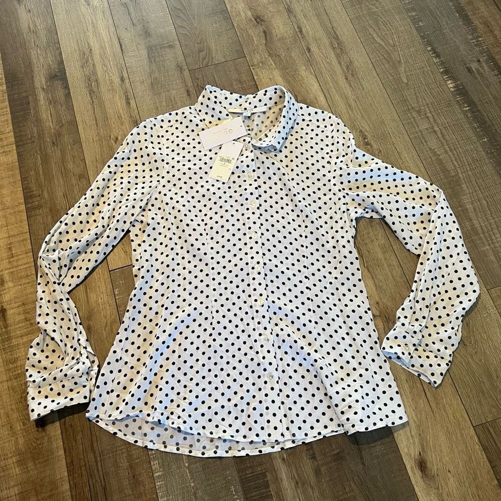 Guess true white multils perry dot top size S